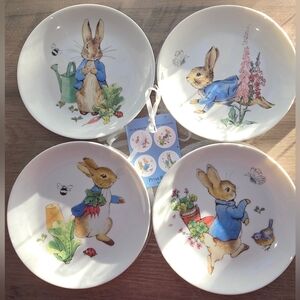 Peter Rabbit Beatrix Potter Zrike Appetizer Plates Set Of 4